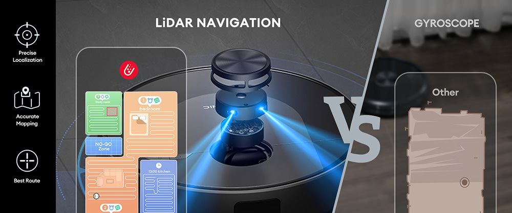 Robotický vysávač Ultenic D10, 15minútové mapovanie LiDAR, sací výkon 4000 Pa, 120minútová doba prevádzky, automatické zvýšenie sacej sily na kobercoch, zóna s obmedzeným pohybom, časové plánovanie, ovládanie cez Siri/Alexa/aplikáciu, vhodné pre tvrdé podlahy, dlaždice, koberce atď.