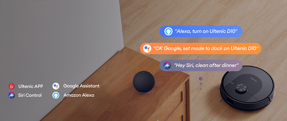 Robotický vysávač Ultenic D10, 15minútové mapovanie LiDAR, sací výkon 4000 Pa, 120minútová doba prevádzky, automatické zvýšenie sacej sily na kobercoch, zóna s obmedzeným pohybom, časové plánovanie, ovládanie cez Siri/Alexa/aplikáciu, vhodné pre tvrdé podlahy, dlaždice, koberce atď.