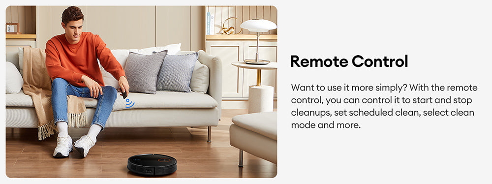 Robotický vysávač Ultenic D6S s gyroskopickou navigáciou, 3v1 funkčnosťou (metanie, vysávanie, utieranie), sacím účinkom 3000 Pa, 4 režimami čistenia, batériou 2600 mAh a výdržou 120 minút.