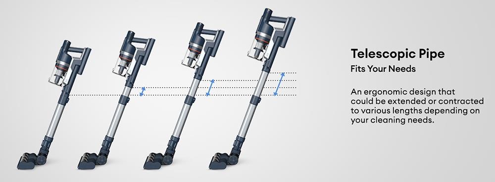 Bezšnúrový vysávač Ultenic FS1 s automatickou stanicou na vyprázdnenie, sacím tlakom 30 KPa, motorom s výkonom 450 W, 4 režimami rýchlosti, 5-vrstvovým filtrom, výdrží batérie až 60 minút, odnímateľnou batériou a dotykovou obrazovkou.