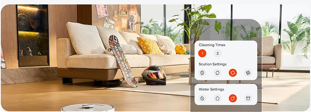 Robotický vysávač Ultenic T10 Pro s automatickou vyprázdňovacou stanicou, sacím tlakom 4000 Pa, dvojitým rotačným mopom, 3,3l nádobkou na prach, LiDAR navigáciou, režimom pre čistenie kobercov, batériou s kapacitou 5200 mAh, maximálnou dobou prevádzky 200 minút, ovládanie cez aplikáciu/hlasové ovládanie.