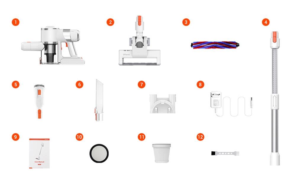 Bezšnúrový vysávač Ultenic U10 Pro, 400 W, max. sací výkon 27 KPa, 5-vrstvový filter, motor s otáčkami 115 000 ot./min, doba prevádzky 35 min.