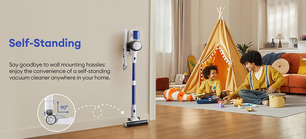 Bezšnúrový vysávač Ultenic U10 Ultra, sací výkon 40 kPa, digitálny motor 450 W, samostatne stojaci, teleskopická rúrka, 40 minút prevádzky, zabudovaná svorka, otočný kĺb 180°