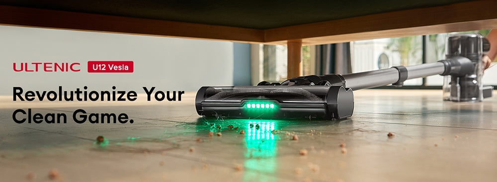 Bezšnúrový vysávač Ultenic U12 Vesla, sací výkon 30KPa, motor 450W, nádoba na prach 1L, doba prevádzky až 45 minút, odnímateľná batéria, LED svetlá