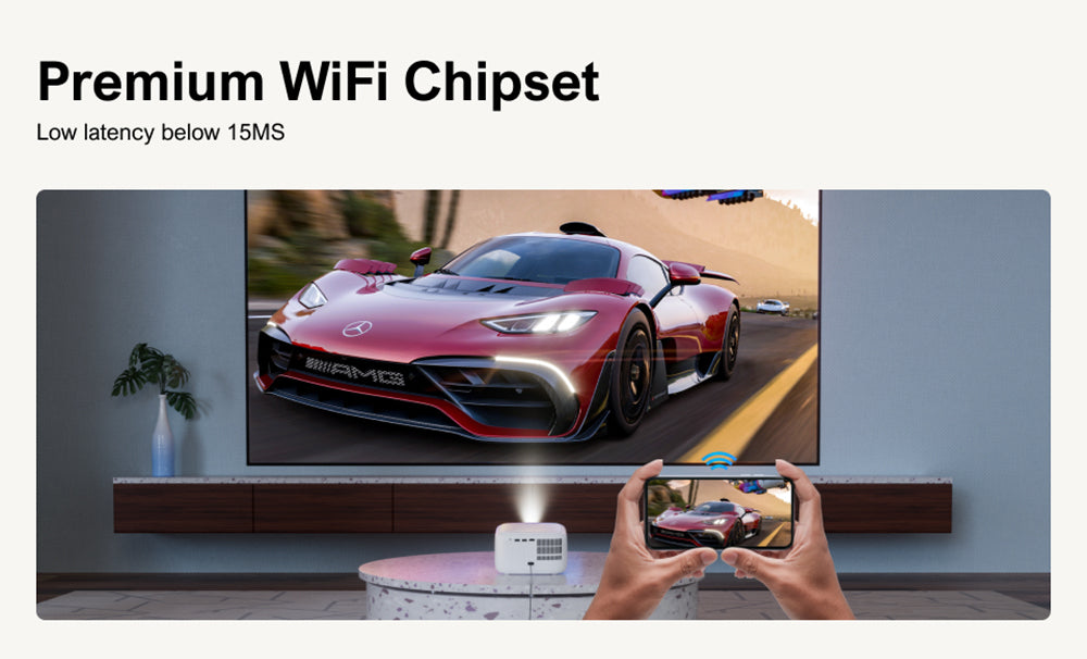 Prenosný projektor ULTIMEA Apollo P10, 300 ANSI, dekódovanie 1080P, natívne rozlíšenie 720P, WiFi 2,4 GHz/5 GHz