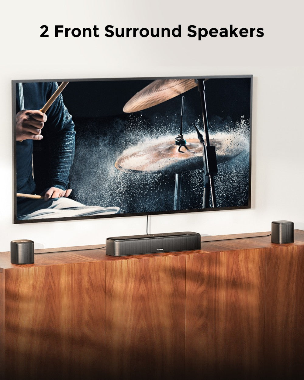 ULTIMEA Aura A60 7.1 Soundbar, inteligentná aplikácia a hlasové ovládanie, technológia BassMX, špičkový výkon 350 W, HDMI eARC, 4 reproduktory s priestorovým zvukom, pre Smart TV