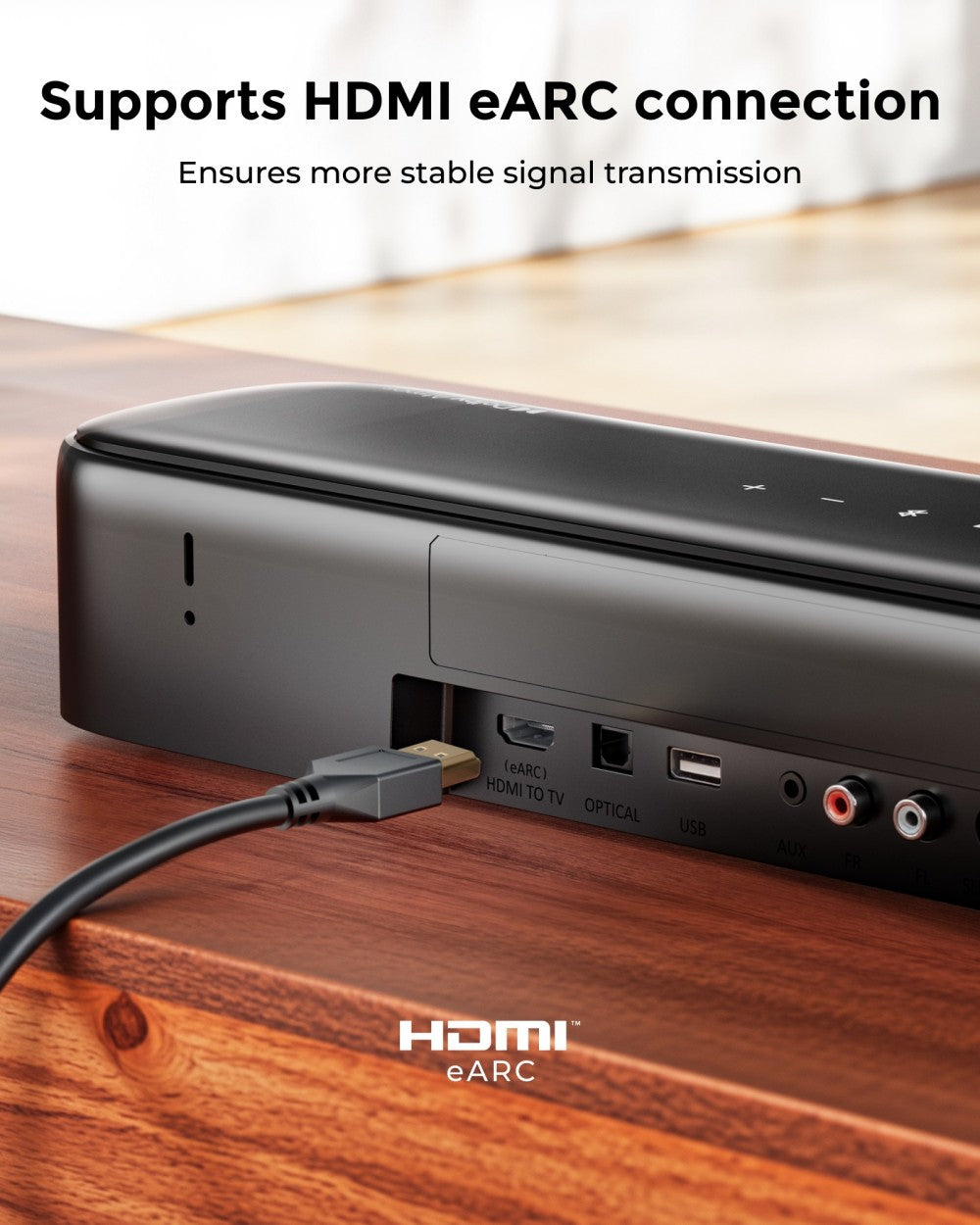 ULTIMEA Aura A60 7.1 Soundbar, inteligentná aplikácia a hlasové ovládanie, technológia BassMX, špičkový výkon 350 W, HDMI eARC, 4 reproduktory s priestorovým zvukom, pre Smart TV