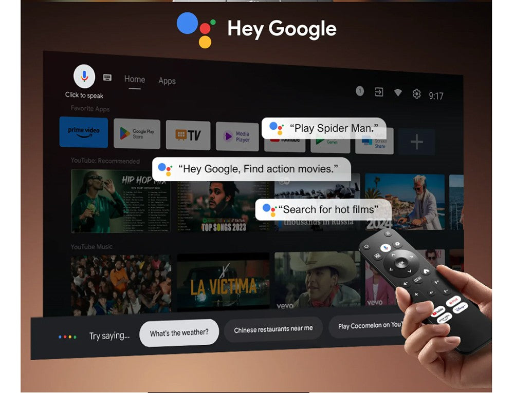 Projektor ULTIMEA Nova C40 s otočným statívom, 600 ANSI, dekódovanie 4K, natívne 1080P, Bluetooth 5.3, Android TV 11.0, Dolby Audio, automatické zaostrenie a korekcia lichobežníkového zkreslenia
