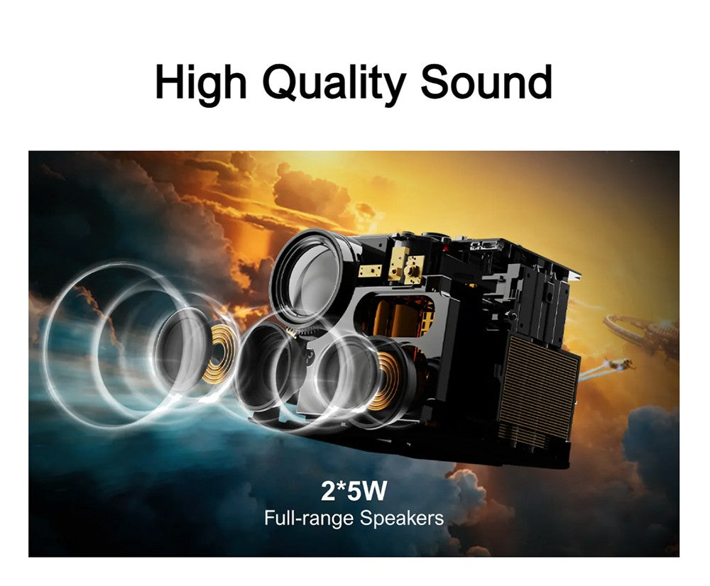 Projektor ULTIMEA Nova C40 s otočným statívom, 600 ANSI, dekódovanie 4K, natívne 1080P, Bluetooth 5.3, Android TV 11.0, Dolby Audio, automatické zaostrenie a korekcia lichobežníkového zkreslenia