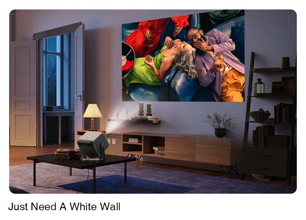 Projektor ULTIMEA Nova C40 s otočným statívom, 600 ANSI, dekódovanie 4K, natívne 1080P, Bluetooth 5.3, Android TV 11.0, Dolby Audio, automatické zaostrenie a korekcia lichobežníkového zkreslenia