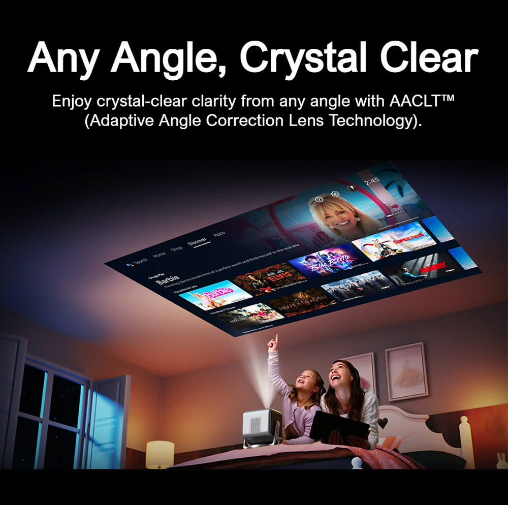 Projektor ULTIMEA Nova C40 s otočným statívom, 600 ANSI, dekódovanie 4K, natívne 1080P, Bluetooth 5.3, Android TV 11.0, Dolby Audio, automatické zaostrenie a korekcia lichobežníkového zkreslenia