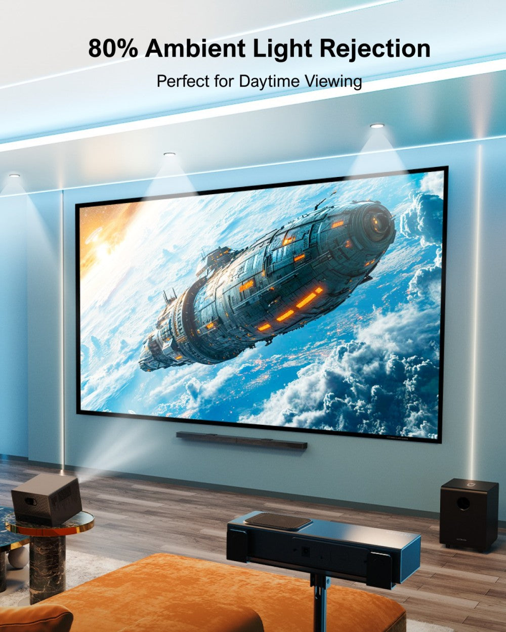 Projektorové plátno Ultimea Photon E-ALR 100 palcov, zisk 2.0, pozorovací úhel 120°