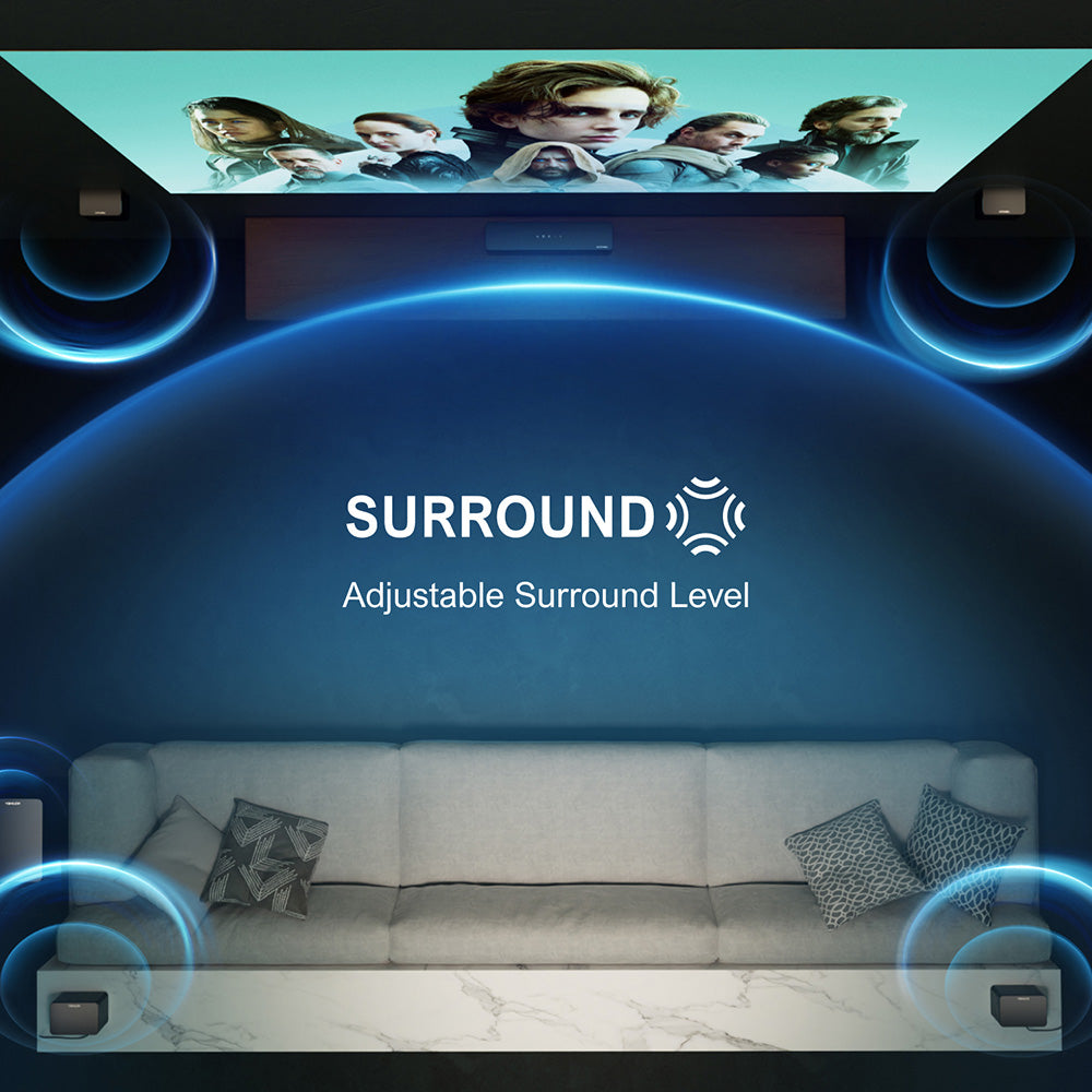 Súprava reproduktorov s ozvučovačom Ultimea Poseidon D70, 7.1 kanálová, 10-pásmový ekvalizér, 121 predvolieb ekvalizácie