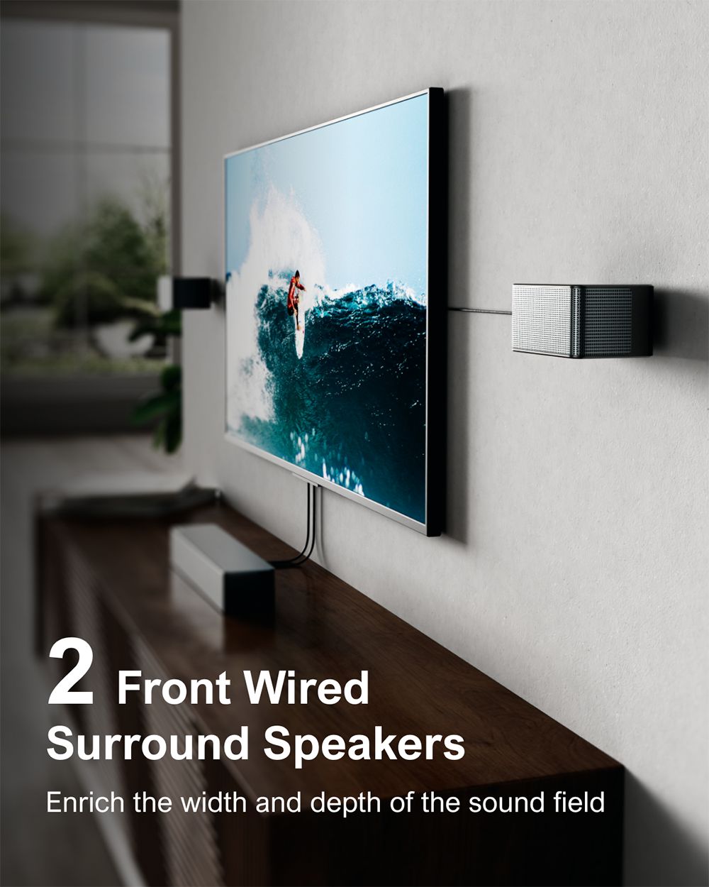 ULTIMEA Poseidon D80 7.1 kanálový soundbar s subwooferom, Dolby Atmos, špičkový výkon 460 W, ovládanie cez aplikáciu, 10-pásmový ekvalizér, 121 predvolieb ekvalizácie, Bluetooth 5.3