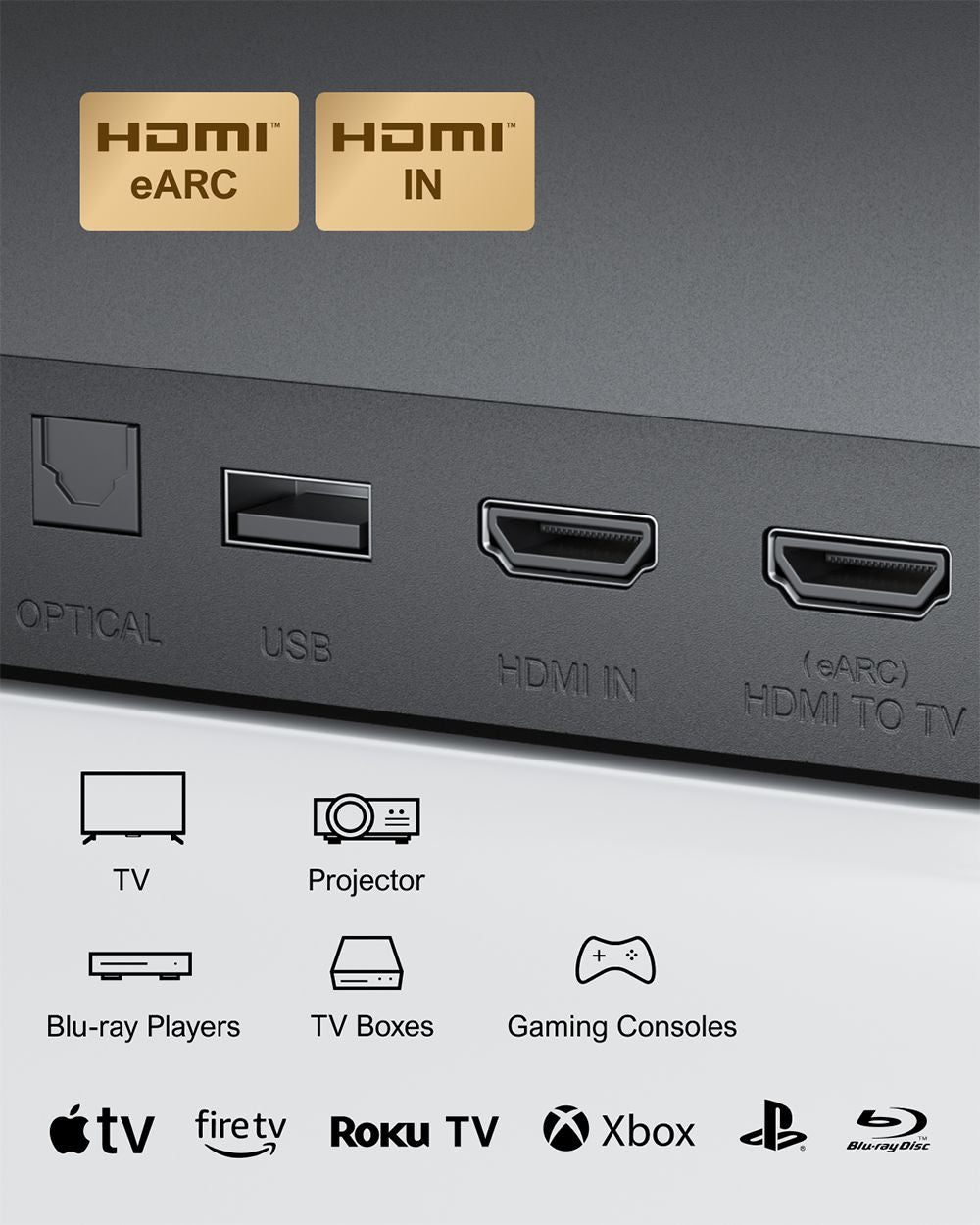 ULTIMEA Poseidon D80 7.1 kanálový soundbar s subwooferom, Dolby Atmos, špičkový výkon 460 W, ovládanie cez aplikáciu, 10-pásmový ekvalizér, 121 predvolieb ekvalizácie, Bluetooth 5.3