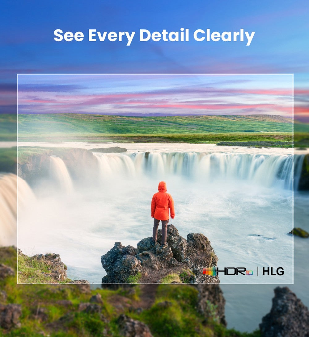 Projektor Ultimea Poseidon E40, 1000 ANSI lumenov, dekódovanie 4K, natívne rozlíšenie 1080P, Dolby Audio, 2 x 10W reproduktory, WiFi 6, Bluetooth 5.3