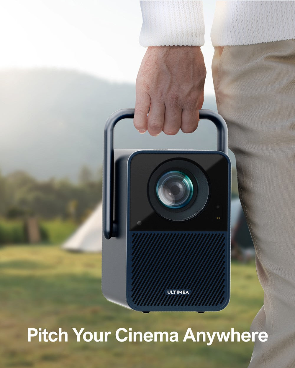 Projektor Ultimea Poseidon E40, 1000 ANSI lumenov, dekódovanie 4K, natívne rozlíšenie 1080P, Dolby Audio, 2 x 10W reproduktory, WiFi 6, Bluetooth 5.3