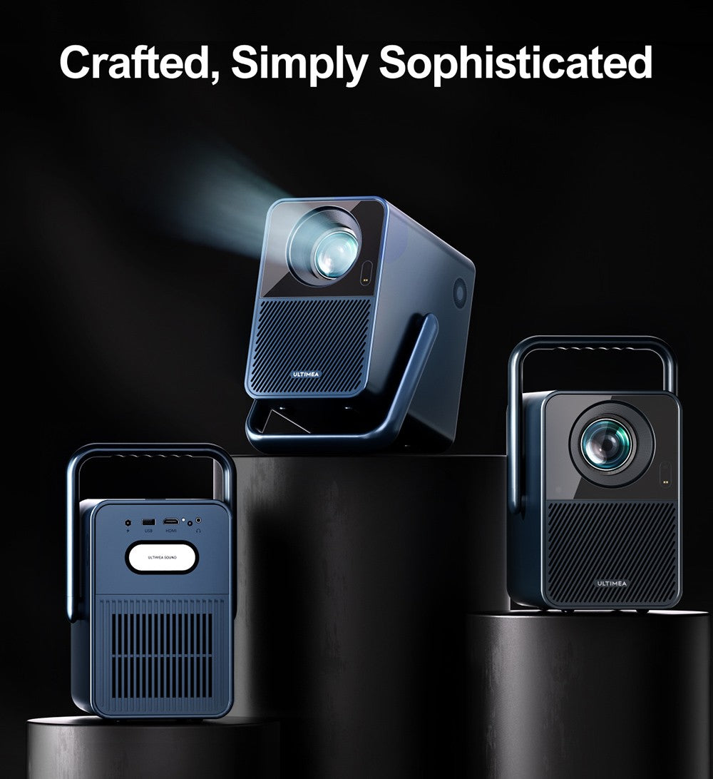 Projektor Ultimea Poseidon E40, 1000 ANSI lumenov, 4K dekódovanie, natívne 1080P, Dolby Audio, 2 x 10W reproduktory, WiFi 6, Bluetooth 5.3