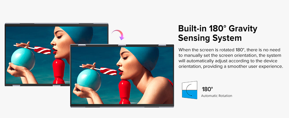 UPERFECT Delta Max 18,5-palcový dvojitý prenosný monitor, 1920*1080 IPS displej, obnovovacia frekvencia 100 Hz, 100 % sRGB, vstavaný reproduktor, bez ovládačov, 360° skladací, nastaviteľný stojan a možnosť upevnenia na VESA, rozšírenie obrazovky pre notebook, PC, telefón, hernú konzolu - EU zástrčka