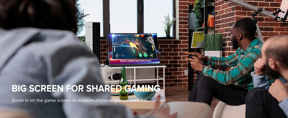 Prenosný herný monitor UPERFECT K118 18'', obnovovacia frekvencia 144 Hz, 2560x1600 QHD IPS displej, kontrastný pomer 1000:1, FreeSync, HDR, 100% DCI-P3, vstavaný reproduktor, doba odezvy 9 ms, nízke modré svetlo, VESA úchyt, 1x Mini HDMI, 1x Type-C, 1x audio jack - EU zástrčka