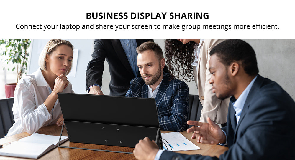 Prenosný monitor UPERFECT UMax22 s 22-palcovou IPS obrazovkou, obnovovacou frekvenciou 60 Hz, rozlíšením 2560*1440, 100% sRGB, FreeSync, vstavanými reproduktormi, bez nutnosti ovládačov, HDR, nízkým modrým svetlom, nastaviteľným stojanom s uhlom otáčania 180°, 2x USB-C, 1x Mini HDMI, 1x Micro USB-B OTG, 1x audio jack - EU zástrčka