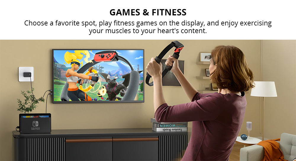 Prenosný monitor UPERFECT UMax22 s 22-palcovou IPS obrazovkou, obnovovacou frekvenciou 60 Hz, rozlíšením 2560*1440, 100% sRGB, FreeSync, vstavanými reproduktormi, bez nutnosti ovládačov, HDR, nízkým modrým svetlom, nastaviteľným stojanom s uhlom otáčania 180°, 2x USB-C, 1x Mini HDMI, 1x Micro USB-B OTG, 1x audio jack - EU zástrčka