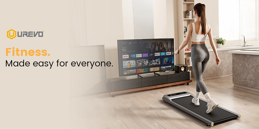 Chodecký pás Urevo U1 pod stôl, behací ploch 42x125cm, motor 2,25 HP, max. zaťaženie 120 kg, LED displej, pre domácnosť
