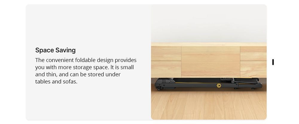 UREVO URTM006 Foldi mini behací pás, maximálna rýchlosť 1-10 km/h, behacia plocha 105*40 cm, maximálne zaťaženie 100 kg, 12 prednastavených HIIT programov