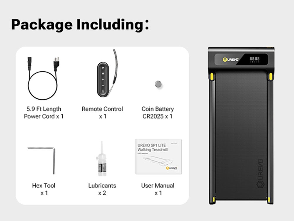 Bežecký pás UREVO URTM022 Spacewalk 1 Lite, maximálna rýchlosť 1-6 km/h, behací povrch 102,4*40 cm, maximálne zaťaženie 120 kg, diaľkové ovládanie