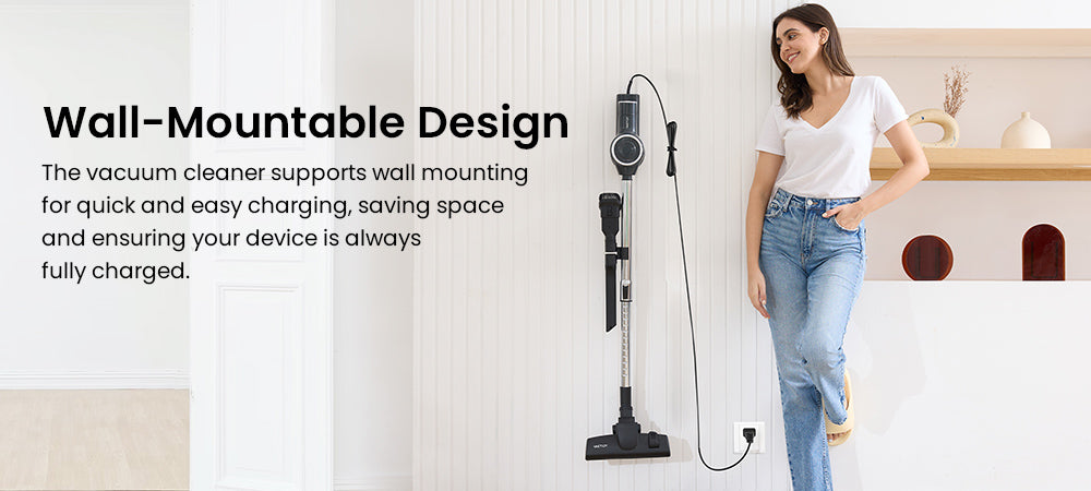 Vactidy C6 drátový vysávač, 18 kPa silný sací výkon, 800 ml nádoba na prach, s 7m káblom, 600W motor, HEPA filter, ochrana proti prehriatiu/popálení