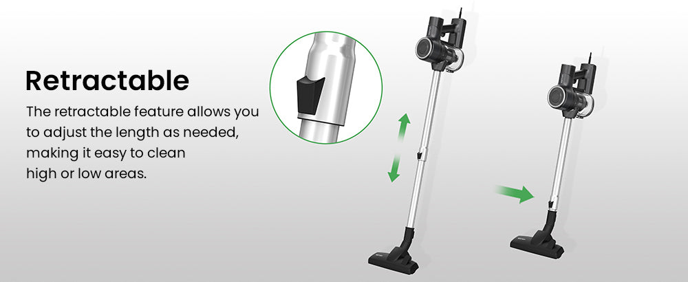 Vactidy C6 drátový vysávač, 18 kPa silný sací výkon, 800 ml nádoba na prach, s 7m káblom, 600W motor, HEPA filter, ochrana proti prehriatiu/popálení