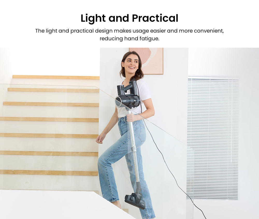 Vactidy C6 drátový vysávač, 18 kPa silný sací výkon, 800 ml nádoba na prach, s 7m káblom, 600W motor, HEPA filter, ochrana proti prehriatiu/popáleniu