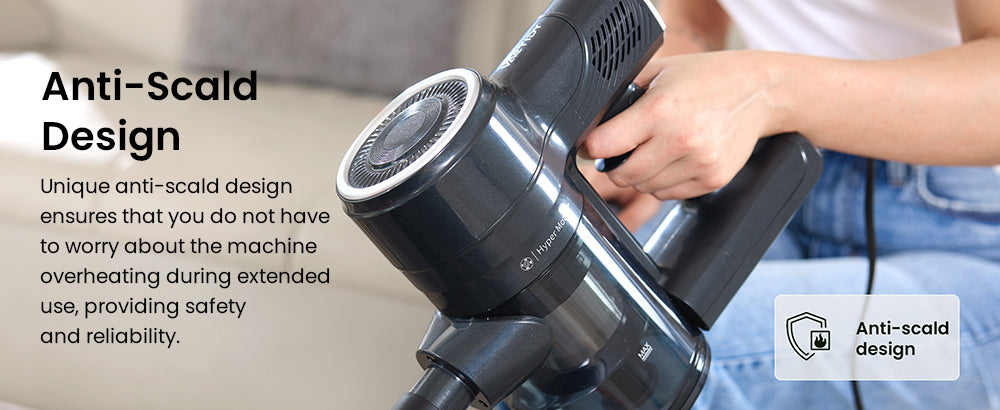 Vactidy C6 drátový vysávač, 18 kPa silný sací výkon, 800 ml nádoba na prach, s 7m káblom, 600W motor, HEPA filter, ochrana proti prehriatiu/popáleniu