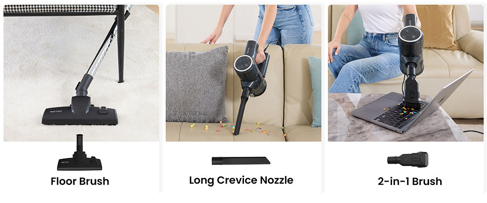 Vactidy C6 drátový vysávač, 18 kPa silný sací výkon, 800 ml nádoba na prach, s 7m káblom, 600W motor, HEPA filter, ochrana proti prehriatiu/popáleniu