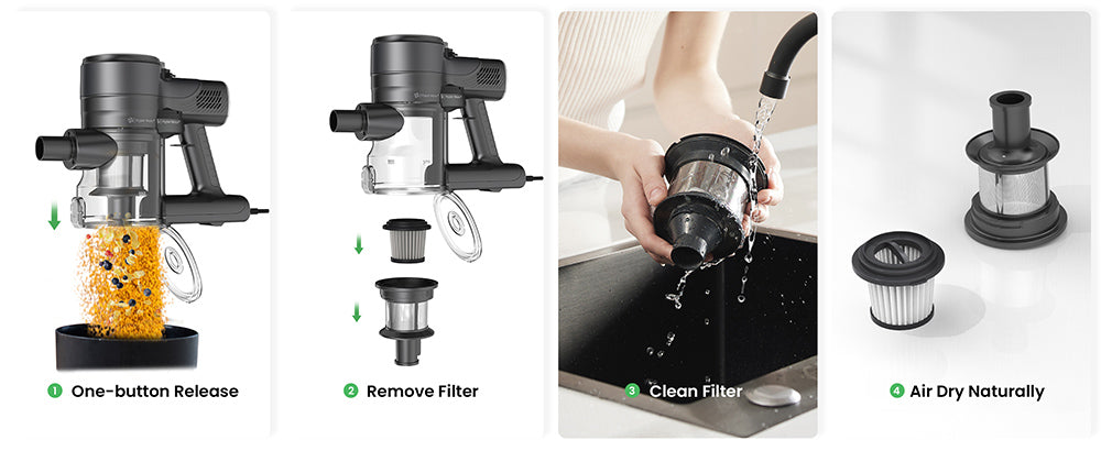 Vactidy C6 drátový vysávač, 18 kPa silný sací výkon, 800 ml nádoba na prach, s 7m káblom, 600W motor, HEPA filter, ochrana proti prehriatiu/popáleniu