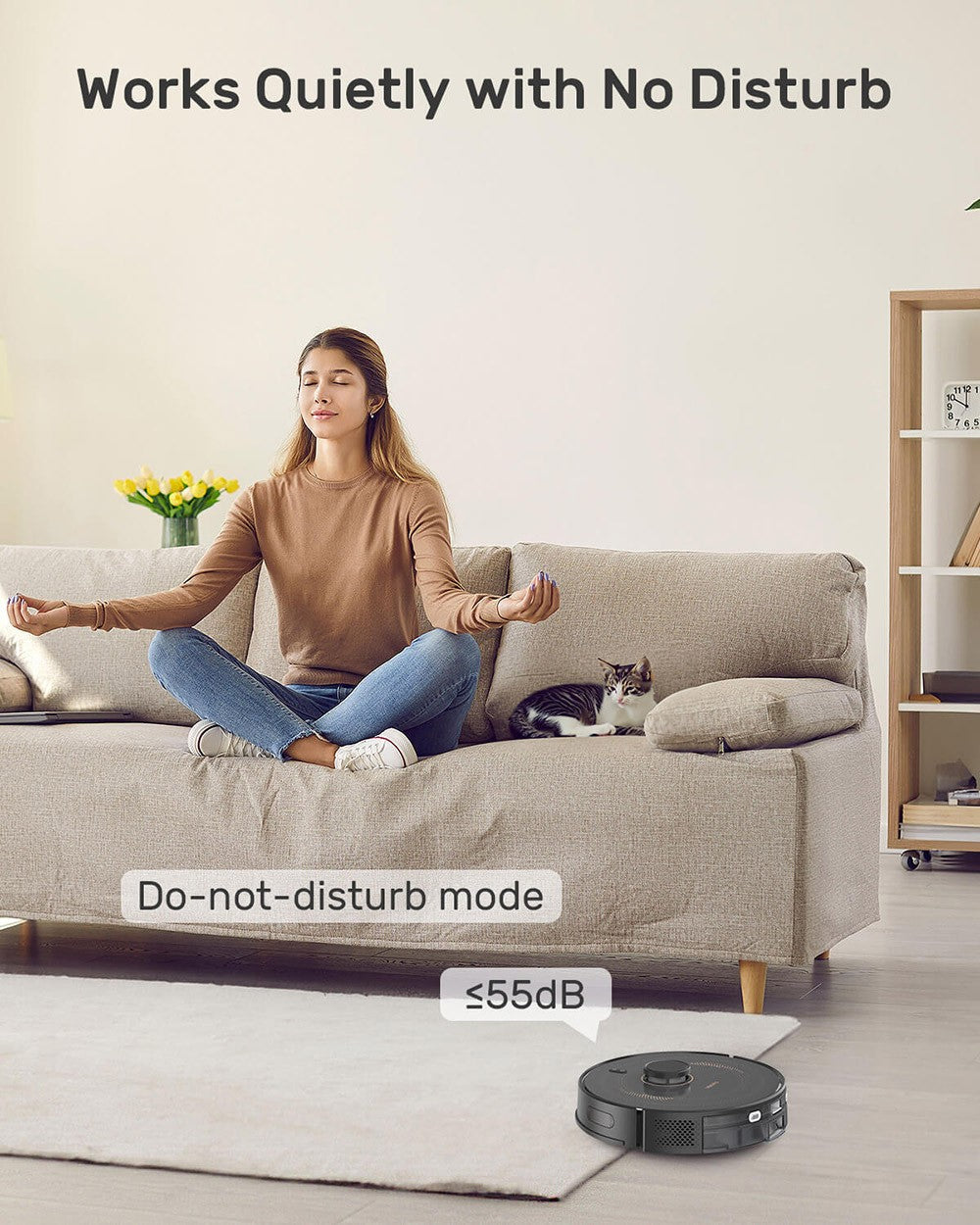 Robotický vysávač Verefa L11 Pro, samovyprazdňovací, sací výkon 3000 Pa, LiDAR navigácia, 4L vrecko na prach, maximálna doba prevádzky 270 minút, 70 dní bezúdržbového čistenia, ovládanie cez aplikáciu/hlasové ovládanie