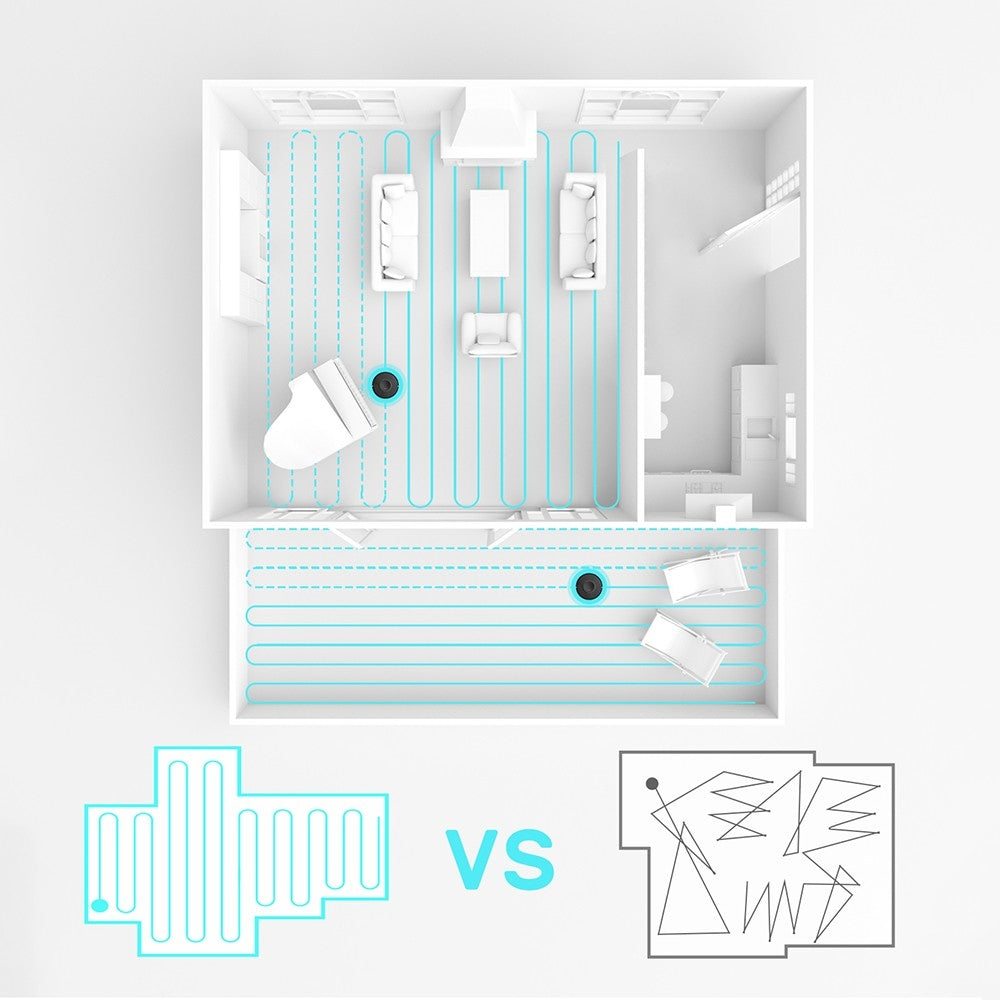 Robotický vysávač Verefa V60m Lite, max. sací výkon 2700 Pa, 2 v 1 vysávanie a vytieranie, 250 ml nádoba na prach, max. 150 minút prevádzky, ovládanie cez aplikáciu/hlasové ovládanie – čierna