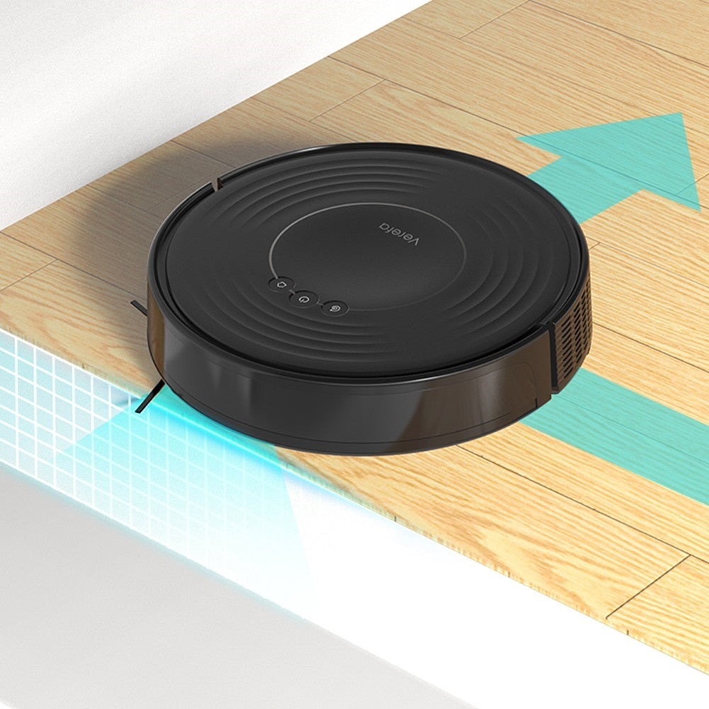 Robotický vysávač Verefa V60m Lite, max. sací výkon 2700 Pa, 2 v 1 vysávanie a vytieranie, 250 ml nádoba na prach, max. 150 minút prevádzky, ovládanie cez aplikáciu/hlasové ovládanie – čierna