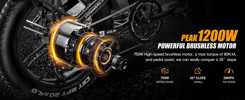 Elektrokoloběžka Vitilan I7 Pro 3.0, 750W motor, 48V 20Ah batéria, 20*4.0 palcové široké pneumatiky, max. rýchlosť 45 km/h, max. dojazd 110 km, hydraulické kotúčové brzdy, zadné hydraulické odpruženie, vzduchové odpruženie prednej vidlice, Shimano 8-stupňová prevodovka - čierna