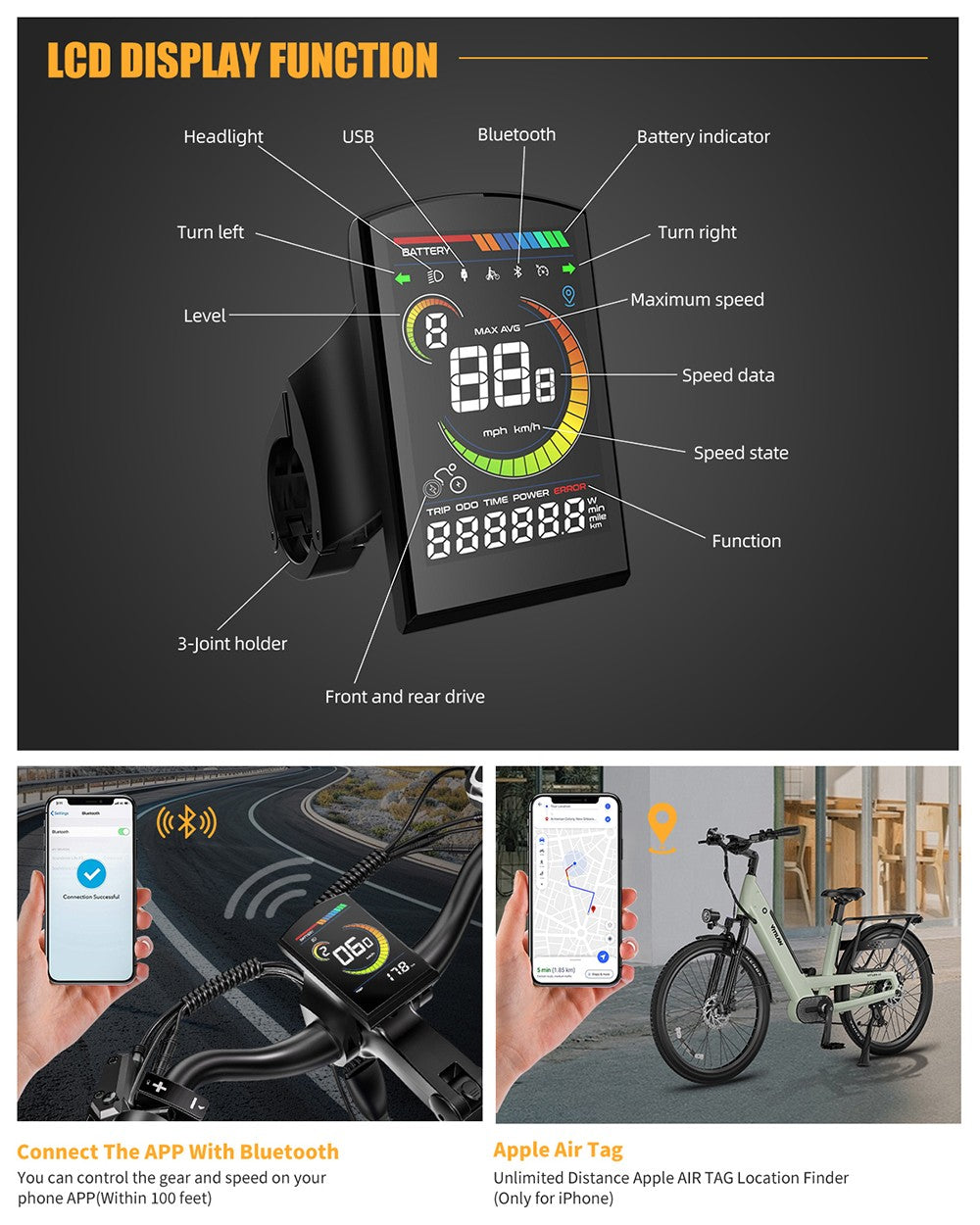 Elektrokoloběžka Vitilan L5, 500W motor, 48V 15Ah batéria, 26*2,4 palcové pneumatiky, max. rýchlosť 40 km/h, dojazd 105 km, hydraulické kotúčové brzdy, nastaviteľná pružinová vidlica, Shimano 7-stupňové prevody, inteligentný farebný displej - zelená