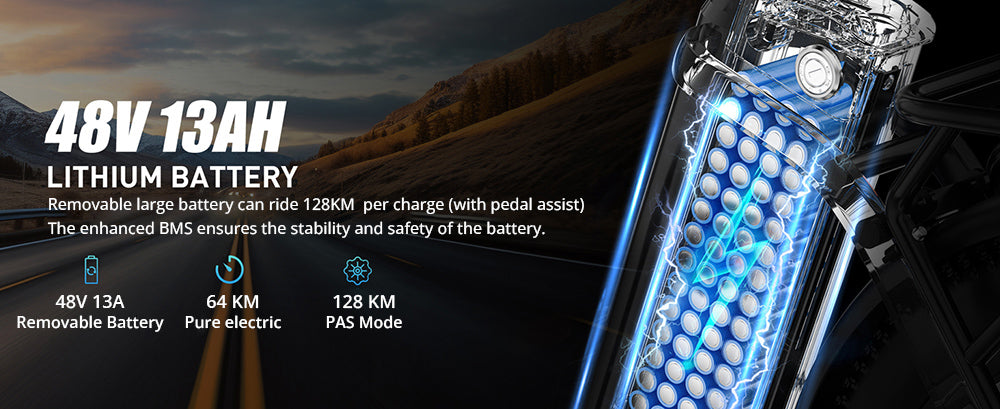 Elektrokoloběžka Vitilan U3, 750W motor, 48V 13AH batéria, 20*4.0 palcové pneumatiky, max. rýchlosť 45 km/h, max. dojazd 65 km, mechanické kotúčové brzdy, odpružená predná vidlica, 7-stupňová prevodovka Shimano, LCD displej - čierna
