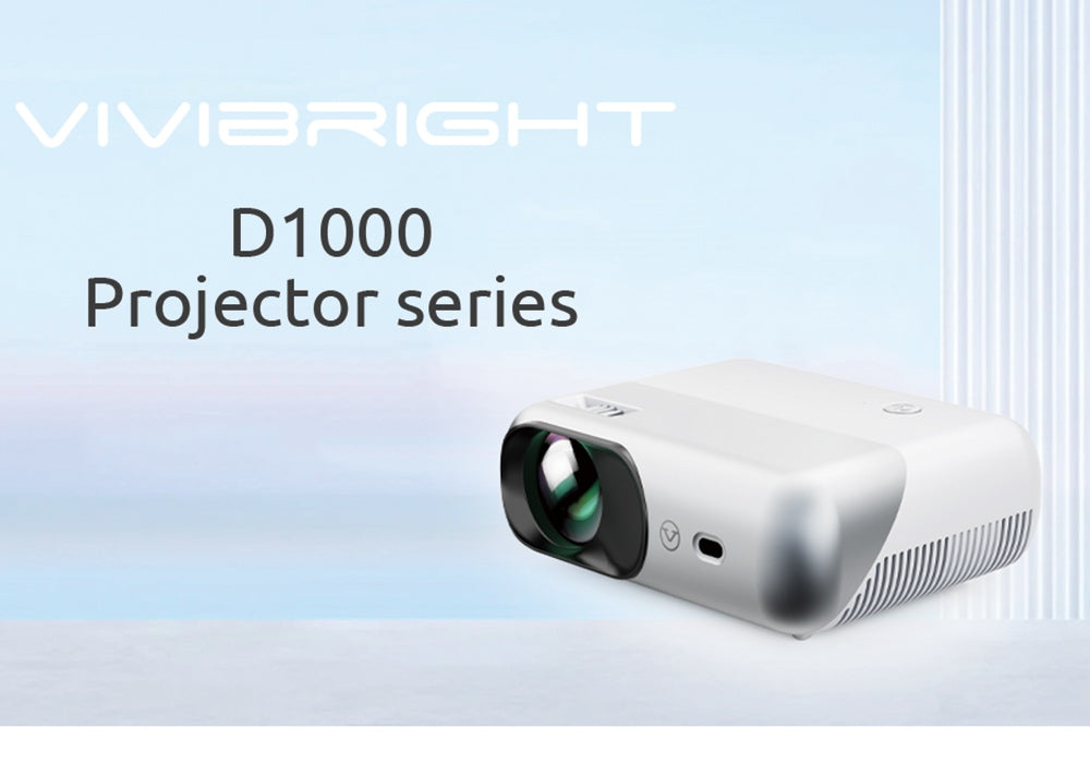 LCD projektor VIVIBRIGHT D1000, 70W LED, 450 ANSI lumenov, 4K HD, 1080P, 2,4G/5G WiFi, Bluetooth 4.0