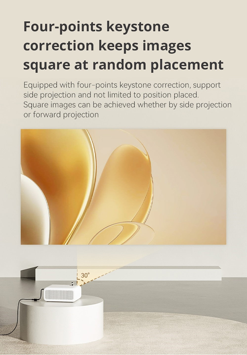 Projektor WANBO Mini Pro, Android 9.0, korekcia lichobežníkového zkreslenia (4 body) - EU zástrčka