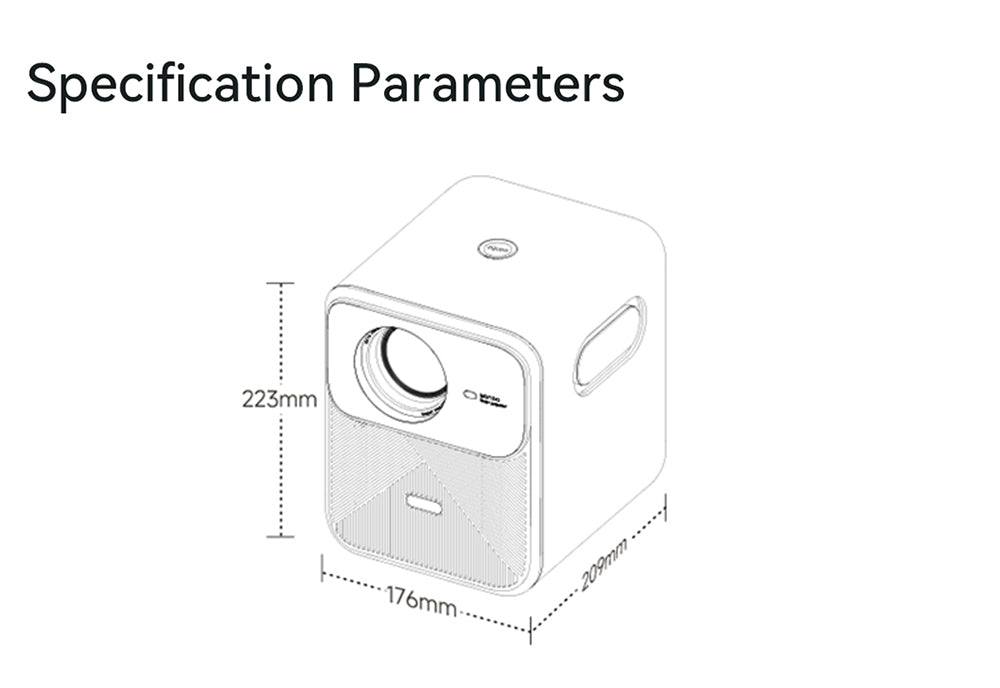 LCD projektor Wanbo Mozart 1 Pro, 900 ANSI lumenov, natívne rozlíšenie 1080P, Android TV 11, automatické zaostrenie, vyhýbanie sa prekážkám - EU zástrčka