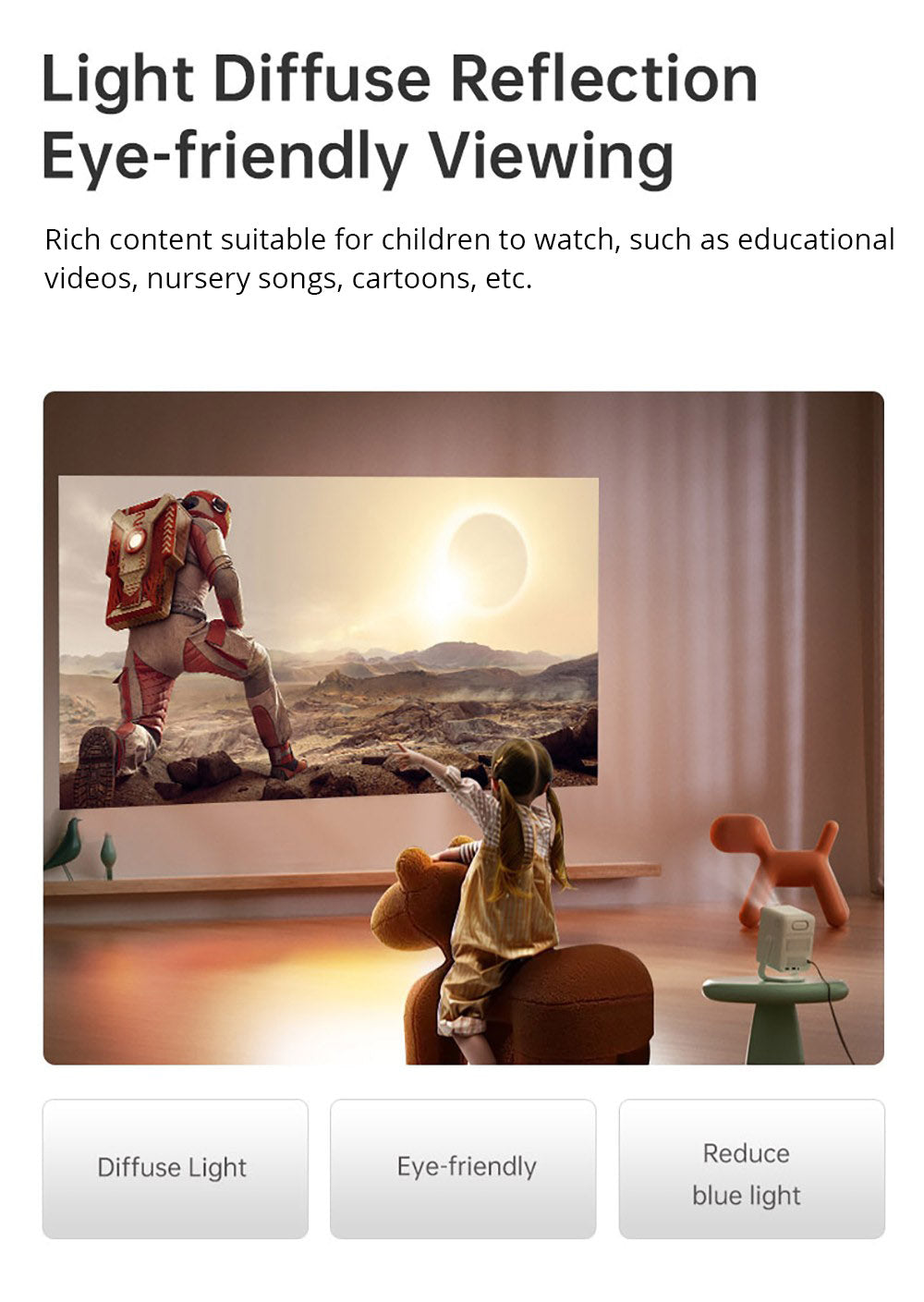 Projektor Wanbo T2 Ultra, Android TV 11, 500 ANSI lumenov, natívne rozlíšenie 1080P, otočný stojan s uhlom 120°, automatické zaostrenie a korekcia lichobežníkového zkreslenia, dvojpásmové Wi-Fi, 2×5W reproduktor