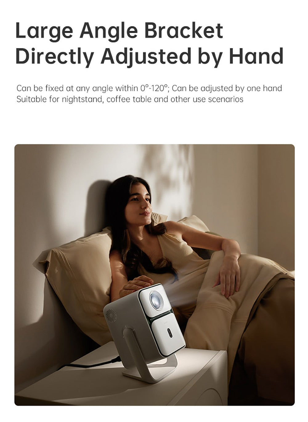 Projektor Wanbo T2 Ultra, Android TV 11, 500 ANSI lumenov, natívne rozlíšenie 1080P, otočný stojan s uhlom 120°, automatické zaostrenie a korekcia lichobežníkového zkreslenia, dvojpásmové Wi-Fi, 2×5W reproduktor