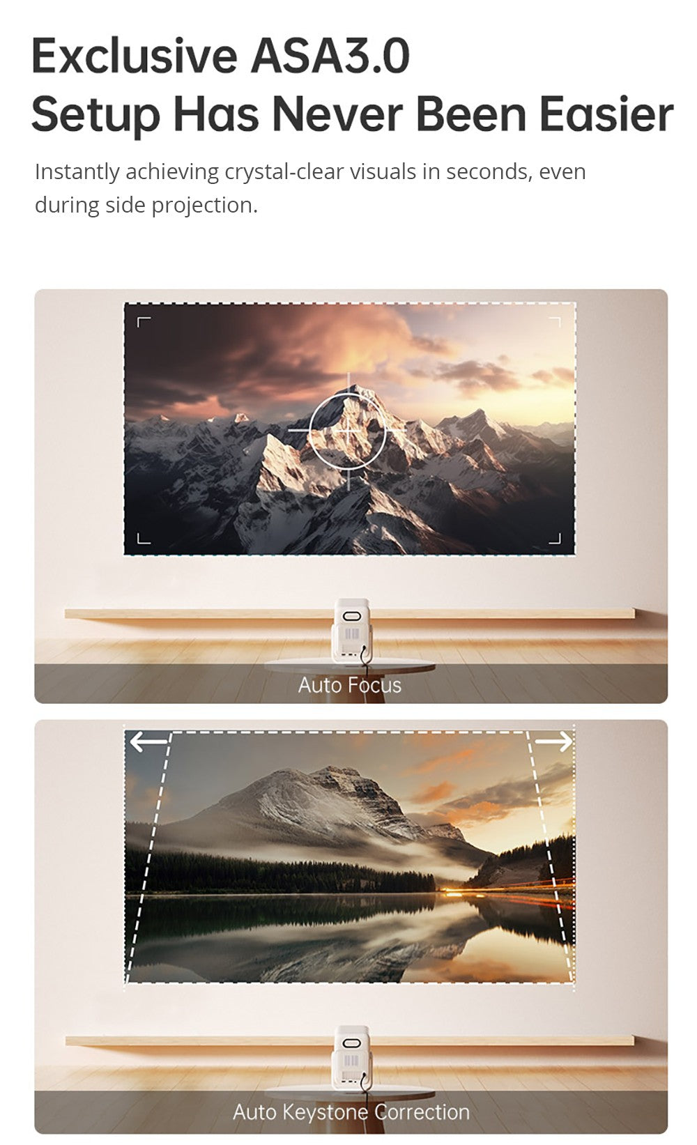 Projektor Wanbo T2 Ultra, Android TV 11, 500 ANSI lumenov, natívne rozlíšenie 1080P, otočný stojan s uhlom 120°, automatické zaostrenie a korekcia lichobežníkového zkreslenia, dvojpásmové Wi-Fi, 2×5W reproduktor