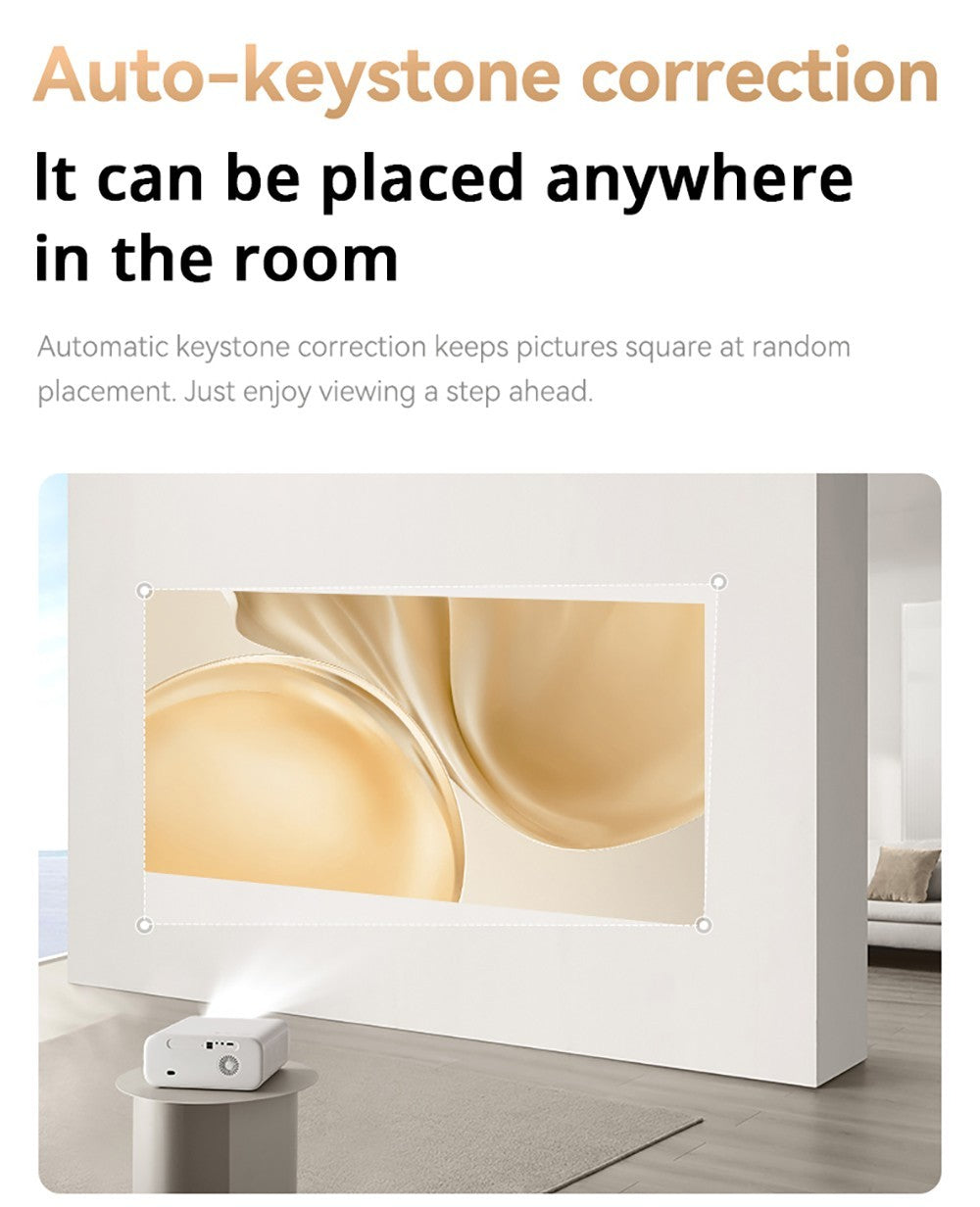 Projektor Wanbo X5, 1100 ANSI lumenov, natívne 1080P, automatická korekce lichobežníkového zkreslení, dvojpásmové WiFi 6, 1GB/16GB, Bluetooth 5.0