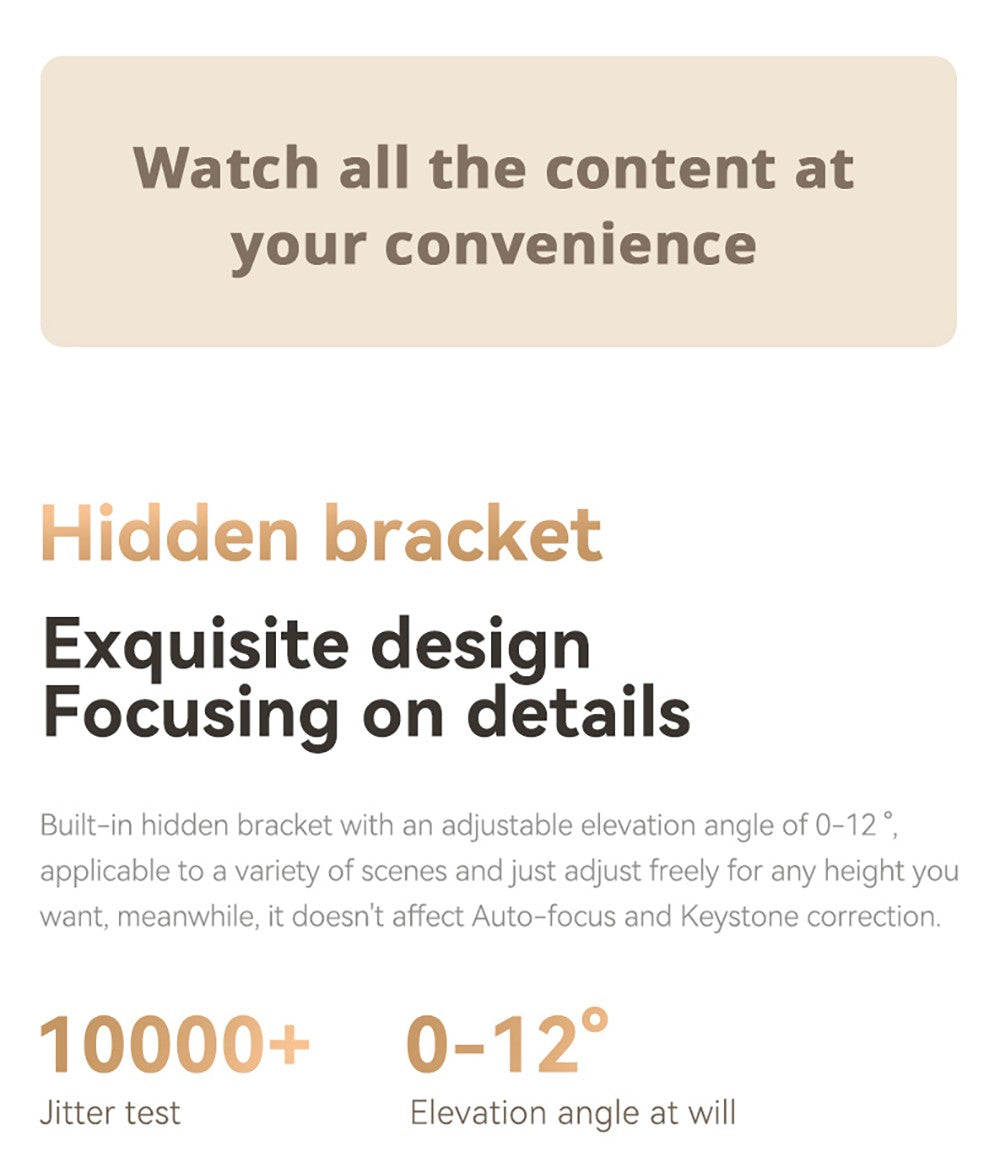 Projektor Wanbo X5, 1100 ANSI lumenov, natívne 1080P, automatická korekce lichobežníkového zkreslení, dvojpásmové WiFi 6, 1GB/16GB, Bluetooth 5.0