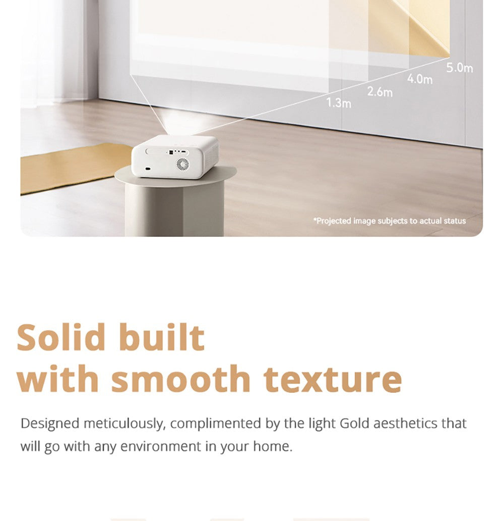 LCD projektor Wanbo X5 s jasem 1100 ANSI lumenov, natívnym rozlíšením 1080P, dekódovaním 4K, HDR10, Androidom 9.0, automatickým zaostrovaním a korekciou lichobežníkového zkreslenia, dvojpásmovým WiFi 6, Bluetooth 5.0, Apple Airplay a projekciou z Androidu/Windows.